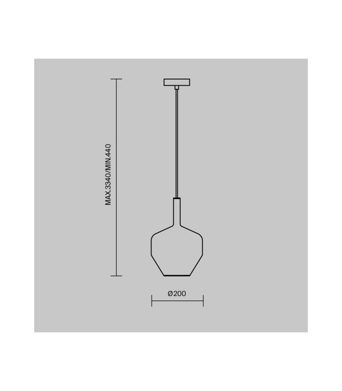 Duality Modern 20cm Dome Pendant Ceiling Light Black 1xE27 Smoky Shade-6