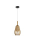 Duality Modern 16cm Dome Pendant Ceiling Light Black 1xE27 Gold Shade-1
