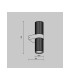 Dynamics Modern Up & Down Wall Lamp Black 2xGU10 White Shade-2