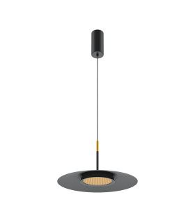 El Modern Dome Pendant Ceiling Light Black 3000K 500lm-1