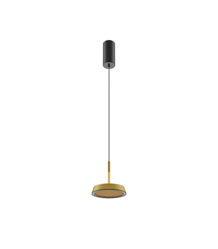 El Modern Pendant Ceiling Light Black 3000K 700lm Gold Shade-1