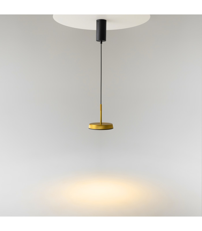 El Modern Pendant Ceiling Light Black 3000K 700lm Gold Shade-2