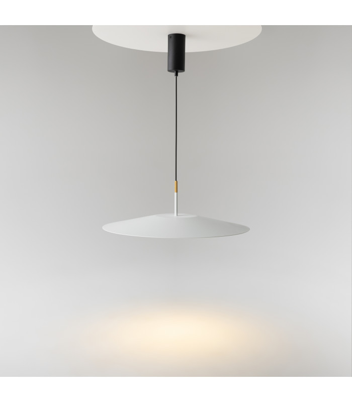 El Modern Dome Pendant Ceiling Light Black 3000K 800lm White Shade-2
