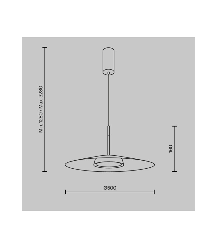 El Modern Dome Pendant Ceiling Light Black 3000K 800lm White Shade-7