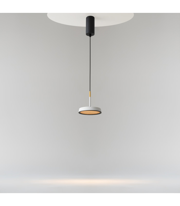 El Modern Pendant Ceiling Light Black 3000K 800lm White Gold Shade-2