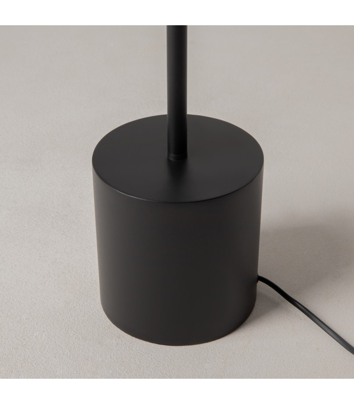 Evolution Modern Floor Lamp Dimmable Black 3000K 350lm White Shade-6