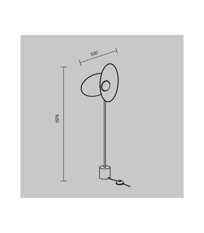 Evolution Modern Floor Lamp Dimmable Black 3000K 350lm White Shade-7