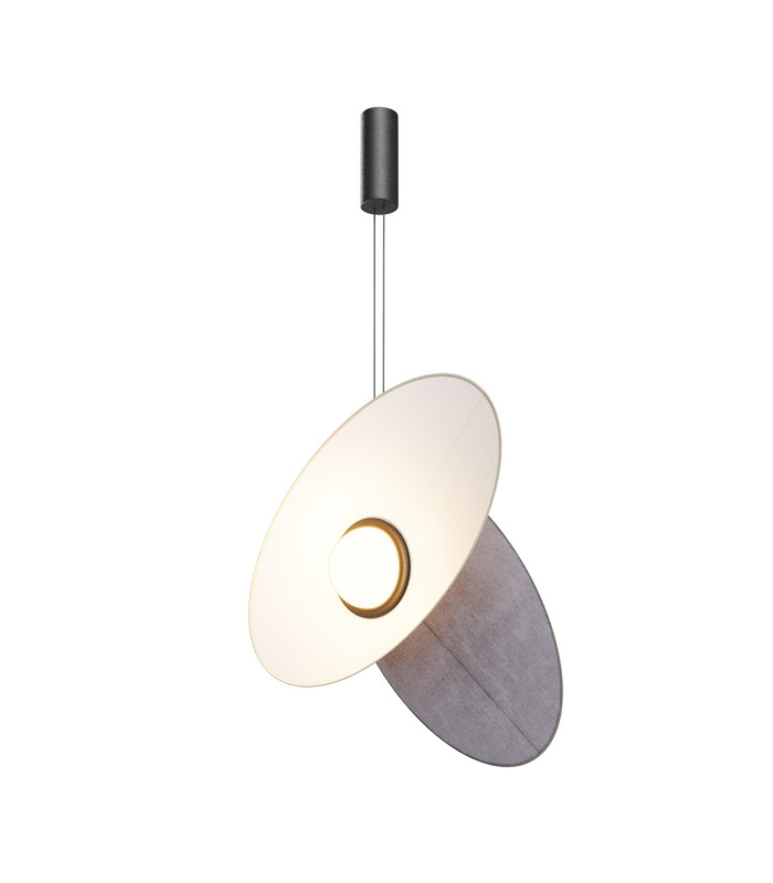 Evolution Modern Pendant Ceiling Light Black 3000K 350lm Blue Shade-1