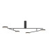 Fad Modern 2 Arm Bar Integrated LED Semi Flush Ceiling Light Black 3000K 1450lm-1