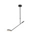 Fad Modern 1 Arm Integrated LED Semi Flush Ceiling Light Black 3000K 500lm-1