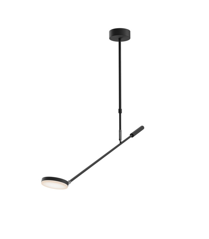 Fad Modern 1 Arm Integrated LED Semi Flush Ceiling Light Black 3000K 500lm-1