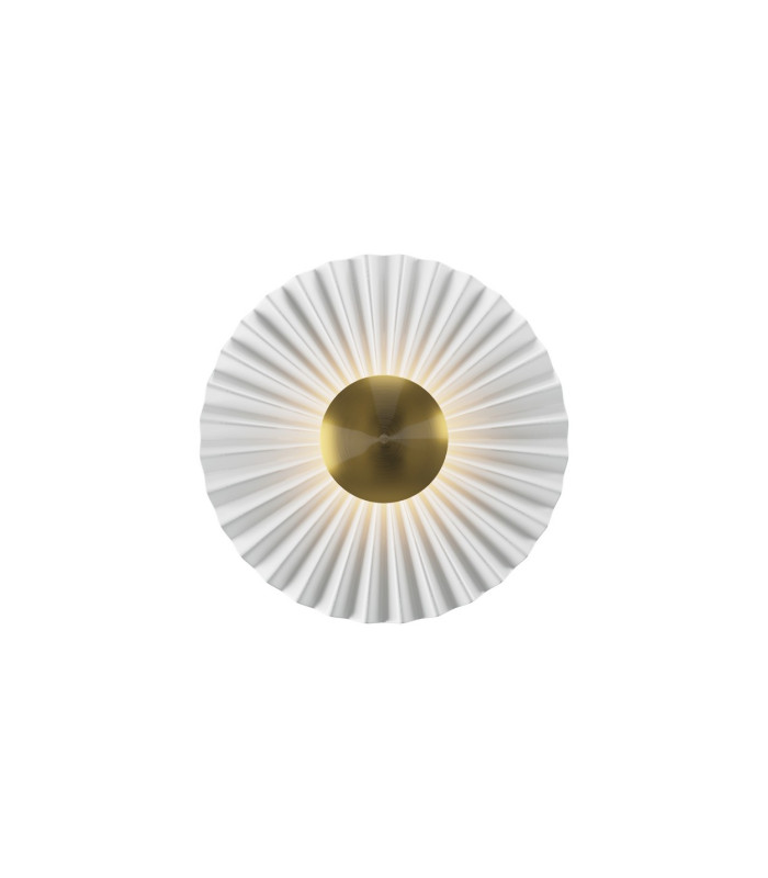 Fiore Modern Wall Lamp Brass 3000K 510lm White Shade-1
