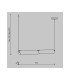 Flat Modern Bar Pendant Ceiling Light Black 3000K 2480lm Amber Shade-3