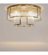 Frame Modern 65cm Cylindrical Ceiling Light Gold 9xE14 Glass Shade-2