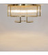 Frame Modern 65cm Cylindrical Ceiling Light Gold 9xE14 Glass Shade-5