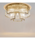 Frame Modern 65cm Cylindrical Ceiling Light Gold 9xE14 Glass Shade-6