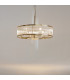 Frame Modern 58cm Cylindrical Pendant Ceiling Light Gold 6xE14 Glass Shade-4