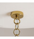 Frame Modern 58cm Cylindrical Pendant Ceiling Light Gold 6xE14 Glass Shade-5