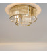 Frame Modern 55cm Cylindrical Ceiling Light Gold 6xE14 Glass Shade-5