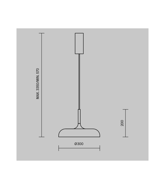 Gerhard Modern 30cm Dome Pendant Ceiling Light Grey 3000K 1000lm-4