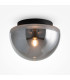 Glassy Modern Globe Ceiling Light Black 1xE27 Smoky Shade-1