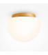 Glassy Modern Globe Ceiling Light Gold 1xE27 White Shade-1