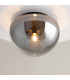 Glassy Modern Globe Ceiling Light Black 1xE27 Smoky Shade-4