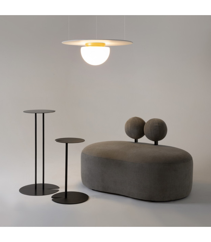Glassy Modern Globe Ceiling Light Gold 1xE27 White Shade-3