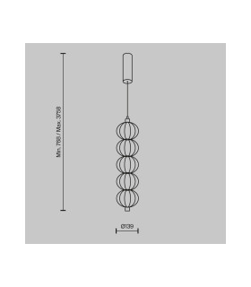 Golden Cage Modern Pendant Ceiling Light Gold 3000K 1050lm-3