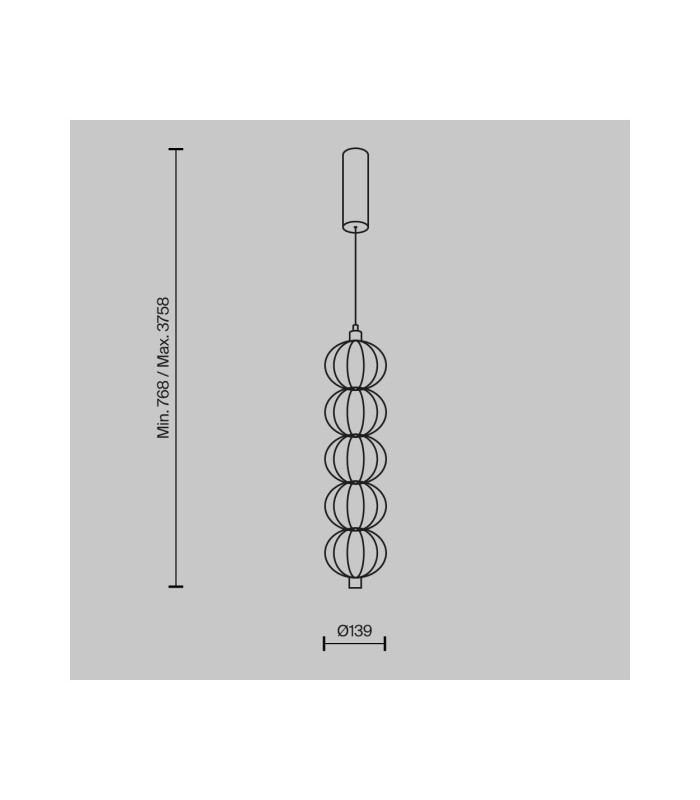 Golden Cage Modern Pendant Ceiling Light Gold 3000K 1050lm-3