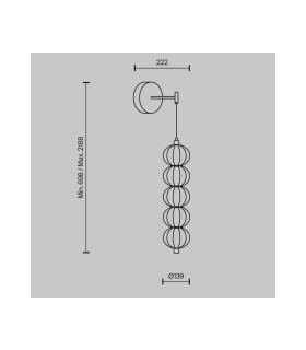 Golden Cage Modern Integrated LED Wall Lamp Gold 3000K 1100lm-3
