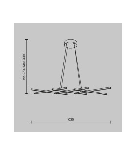 Halo Modern Decorative Bar Pendant Ceiling Light Black 800lm White Shade-3