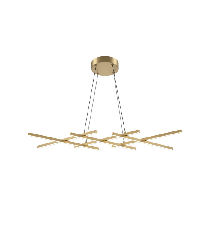 Halo Modern Decorative Bar Pendant Ceiling Light Brass 1400lm White Shade-1