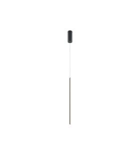 Halo Modern Slim Pendant Ceiling Light Black 600lm White Shade-1