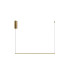 Halo Modern 80cm Bar Pendant Ceiling Light Brass 500lm White Shade-1