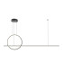 Halo Ring Modern 143cm Bar Pendant Ceiling Light Black 1500lm White Shade-1