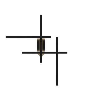 Halo Modern Integrated LED Wall Lamp Black 750lm White Shade-1