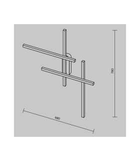 Halo Modern Integrated LED Wall Lamp Black 750lm White Shade-3