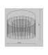 Imaginary Modern 55cm Cylindrical Ceiling Light Gold 3000K 1300lm-7
