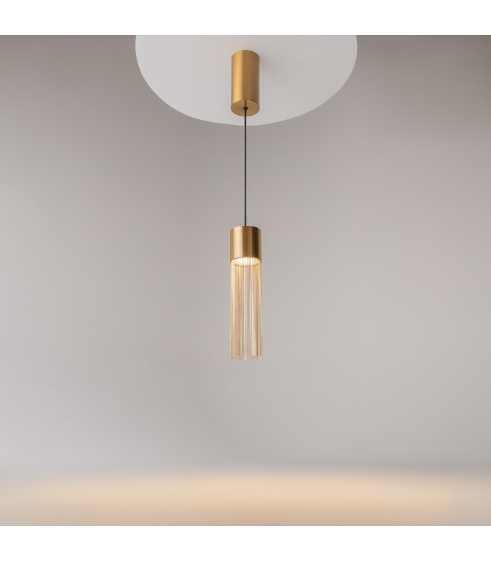 Imaginary Modern Slim Pendant Ceiling Light Gold 3000K 100lm-2
