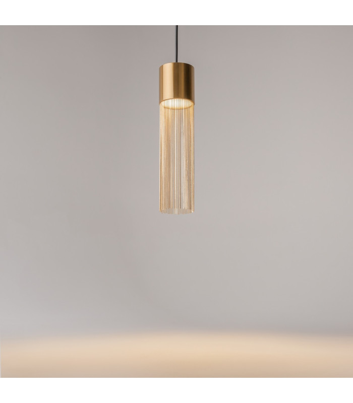 Imaginary Modern Slim Pendant Ceiling Light Gold 3000K 100lm-5