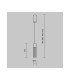 Imaginary Modern Slim Pendant Ceiling Light Gold 3000K 100lm-7