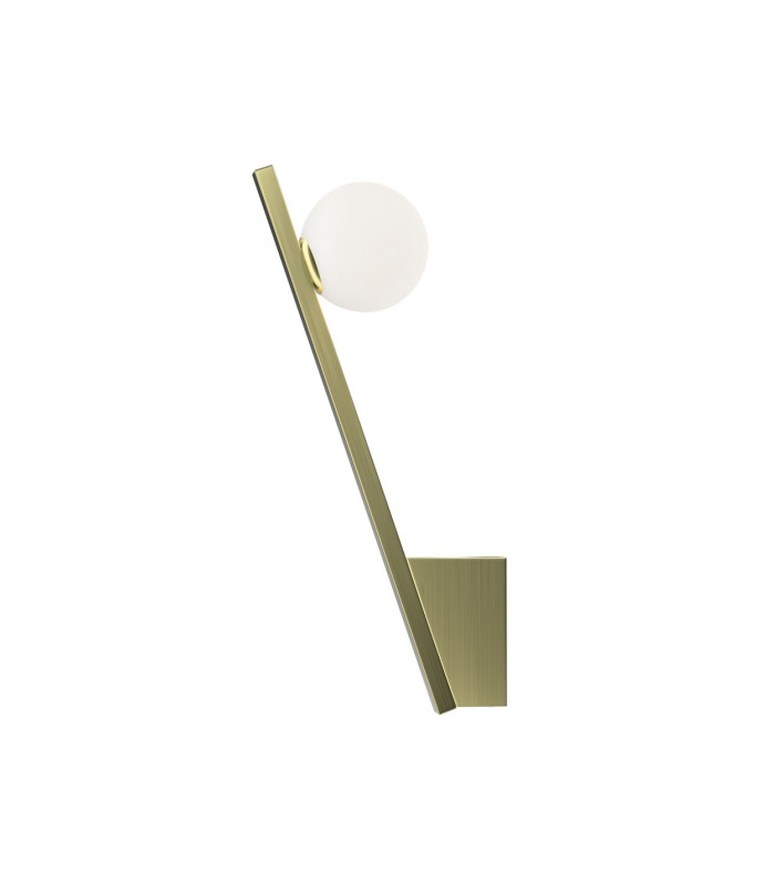 Kazimir Modern Globe Wall Lights Gold 1xG9 White Shade-1