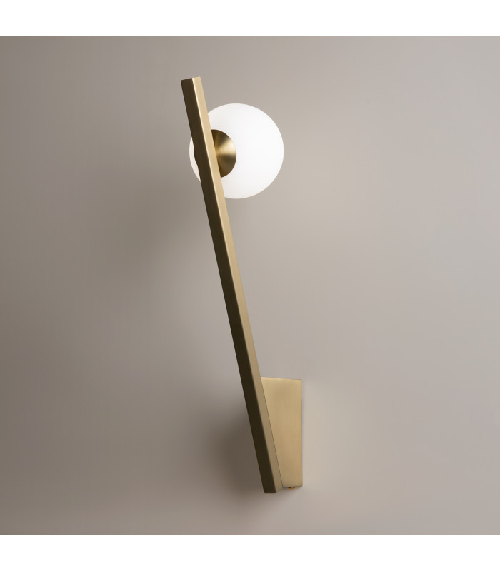 Kazimir Modern Globe Wall Lights Gold 1xG9 White Shade-2