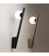 Kazimir Modern Globe Wall Lights Black 1xG9 White Shade-3