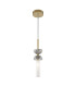 Kyoto Modern Slim Pendant Ceiling Light Gold And Grey 1xG9 White Shade-1