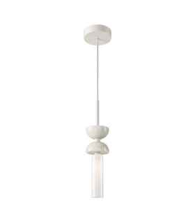 Kyoto Modern Slim Pendant Ceiling Light White 1xG9-1