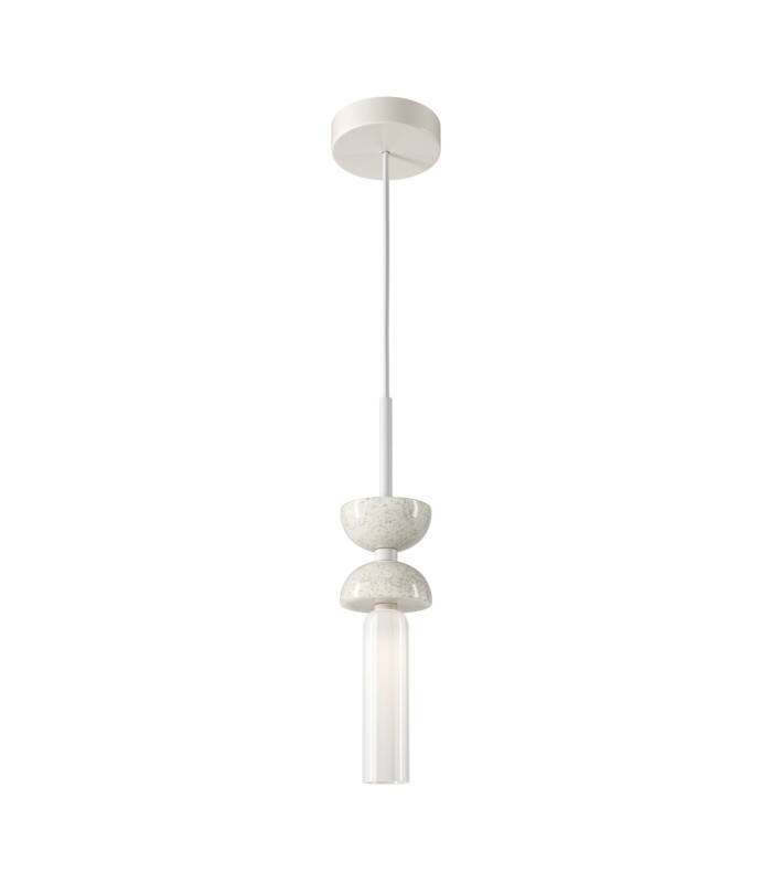 Kyoto Modern Slim Pendant Ceiling Light White 1xG9-1