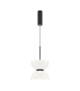 Kyoto Modern Slim Pendant Ceiling Light Black 3000K 1300lm White Shade-1