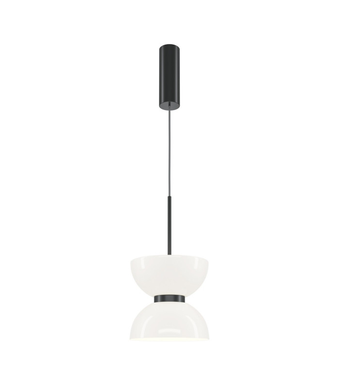 Kyoto Modern Slim Pendant Ceiling Light Black 3000K 1300lm White Shade-1